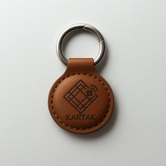 NFC Leather Keychain - Black