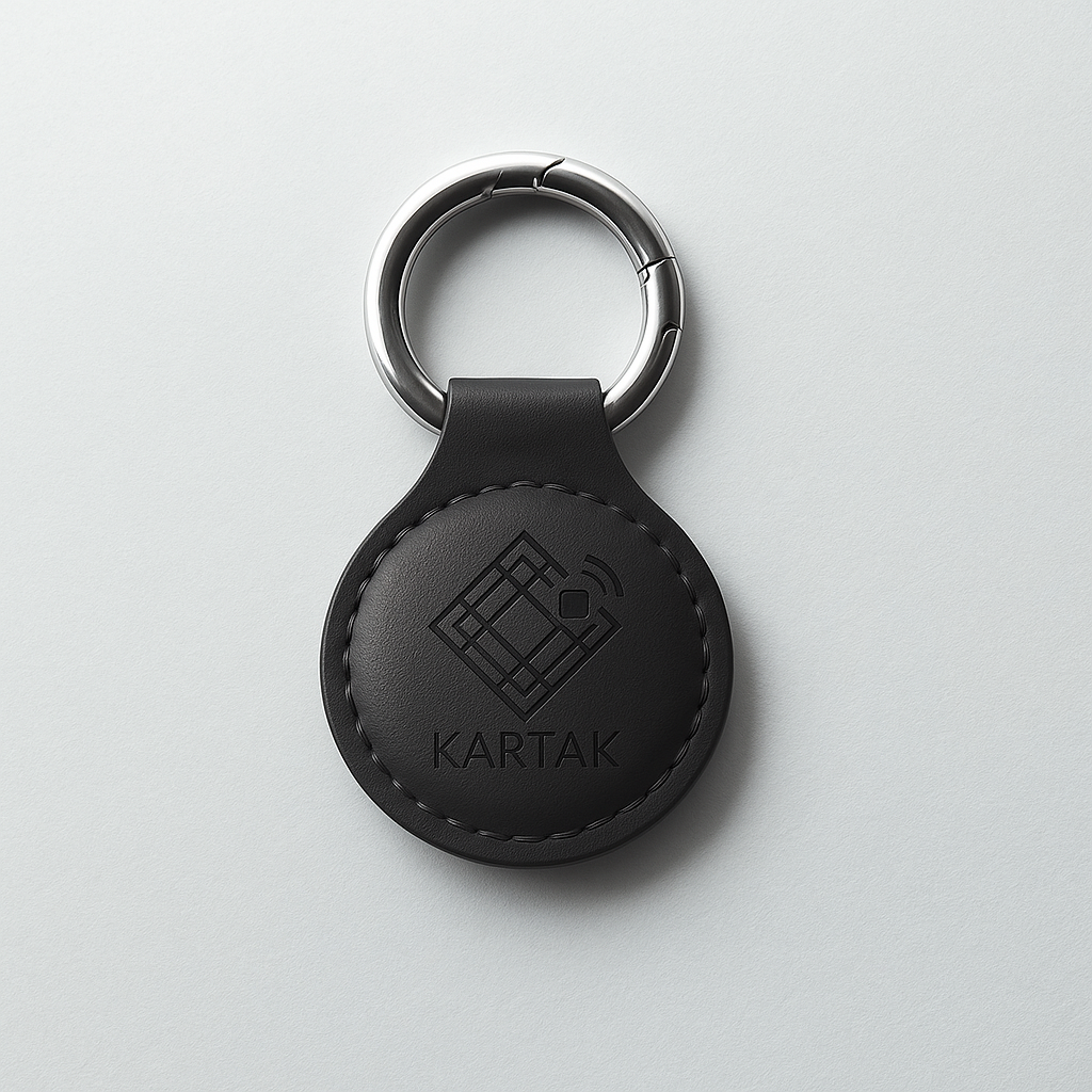 NFC Leather Keychain - Black