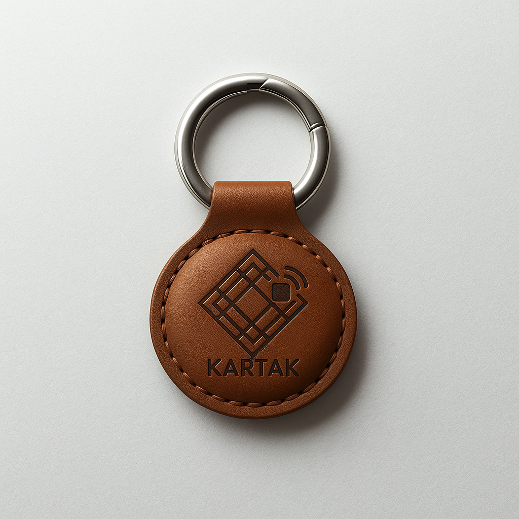 NFC Leather Keychain - Black